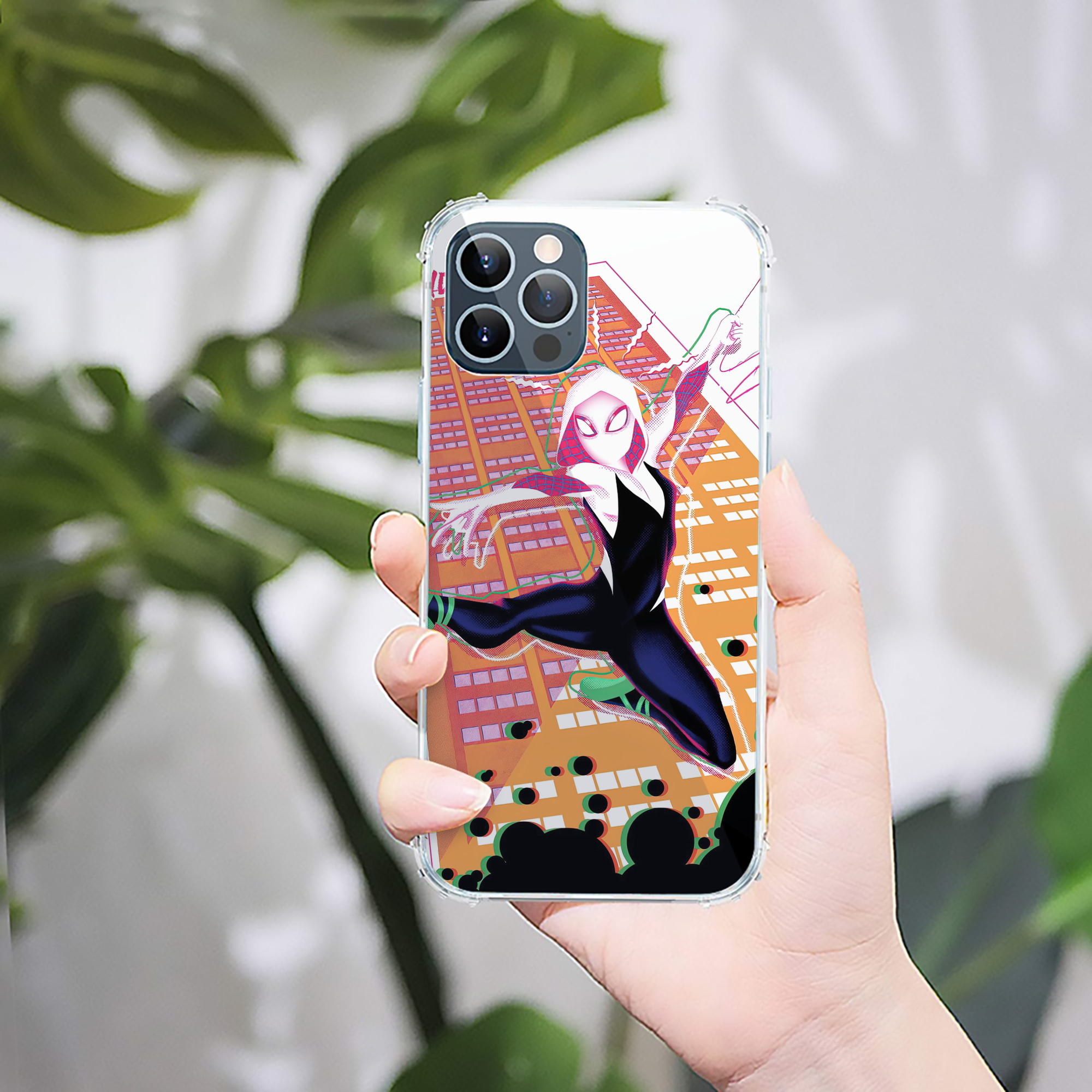 （画像用） Spider Man スパイダーマン 【iPhone 12シリーズ対応】透明スマホケース（クリアソフトケース）